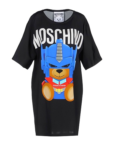 MOSCHINO Kurzes Kleid Schwarz 97% Viskose, 3% Andere Fasern