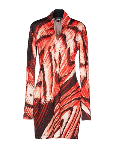 JUST CAVALLI Short dress Red 92% Viscose, 8% Elastane