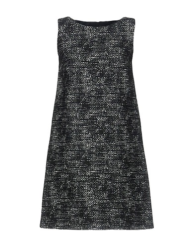 PAULE KA Short dress Black 31% Viscose, 25% Acrylic, 18% Cotton, 13% Polyamide, 13% Wool