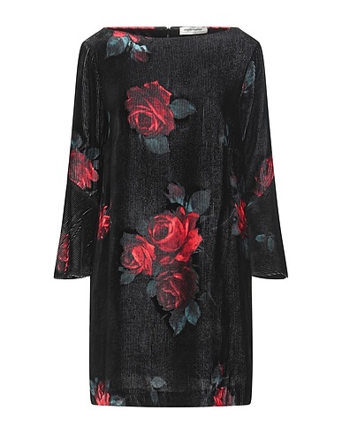 ANGELO MARANI Short dress Black 66% Viscose, 34% Cupro