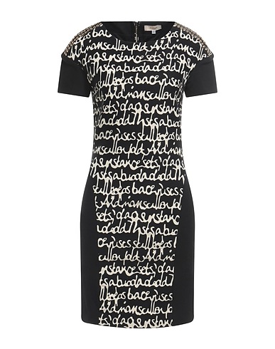 MARANI JEANS Sheath dress Black 75% Silk, 25% Polyamide, Viscose, Wool, Elastane