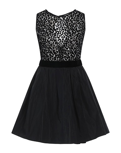 HANITA Short dress Black 55% Nylon, 45% Cotton