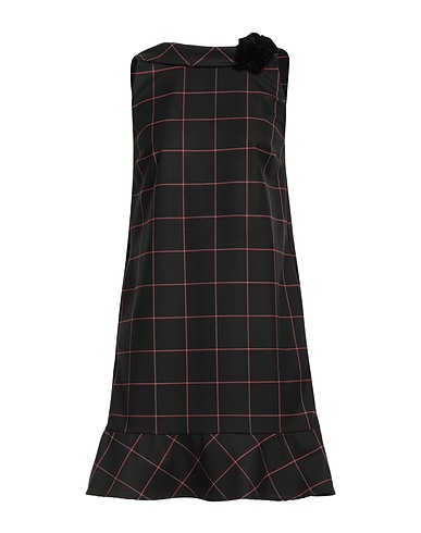HANITA Short dress Black 64% Polyester, 32% Viscose, 4% Elastane