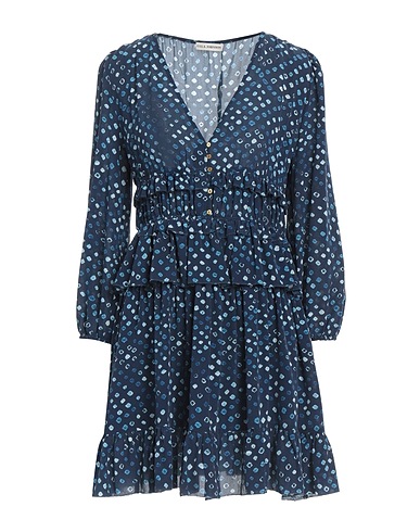 ULLA JOHNSON Shirt dress Midnight blue 100% Silk