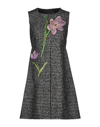 DOLCE&GABBANA Short dress Black 34% Virgin Wool, 20% Silk, 17% Alpaca wool, 17% Mohair wool , 12% Polyamide