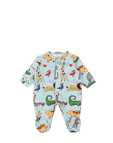 MIMISOL Tutina Baby  Celeste 95% Cotone, 5% Elastan