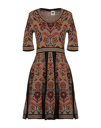M MISSONI Short dress Khaki 74% Cotton, 26% Polyamide