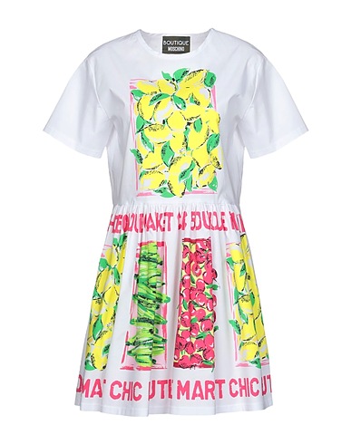 BOUTIQUE MOSCHINO Short dress White 97% Cotton, 3% Other Fibres
