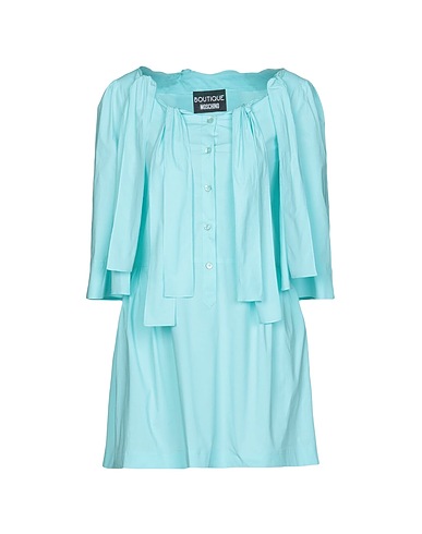 BOUTIQUE MOSCHINO Vestito corto Celeste 96% Cotone, 4% Altre Fibre