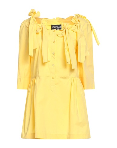BOUTIQUE MOSCHINO Kurzes Kleid Gelb 96% Baumwolle, 4% Andere Fasern