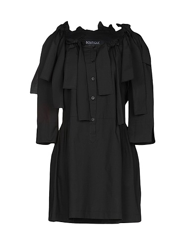 BOUTIQUE MOSCHINO Kurzes Kleid Schwarz 96% Baumwolle, 4% Andere Fasern