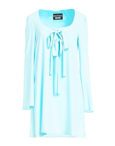 BOUTIQUE MOSCHINO Vestito corto Celeste 80% Triacetato, 20% Poliestere