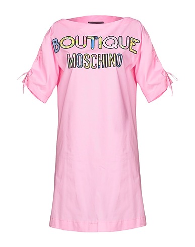 BOUTIQUE MOSCHINO Κοντό φόρεμα Ροζ 97% Βαμβάκι, 3% Άλλες ίνες