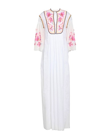 ERMANNO SCERVINO Long dress White 100% Cotton, Viscose, Polyester, Silk
