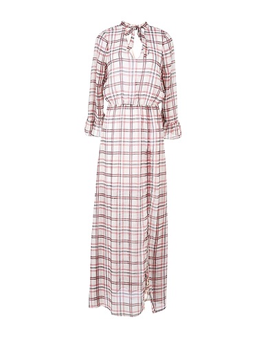 SOALLURE Long dress Light grey 99% Polyester, 1% Metal