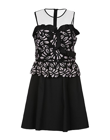 PINKO Short dress Black 95% Cotton, 5% Elastane, Polyester
