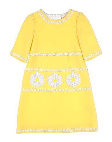 DOLCE&GABBANA Dress Yellow 100% Wool