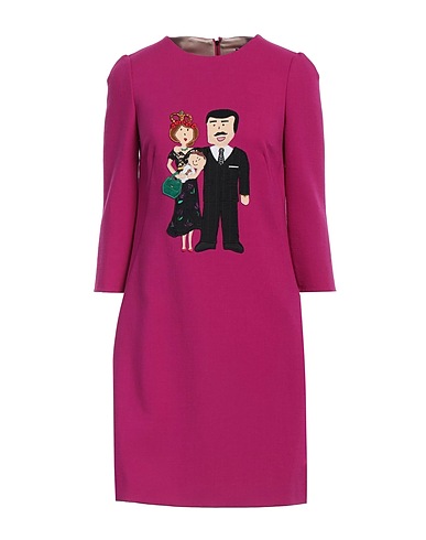 DOLCE&GABBANA Short dress Garnet 99% Virgin Wool, 1% Elastane