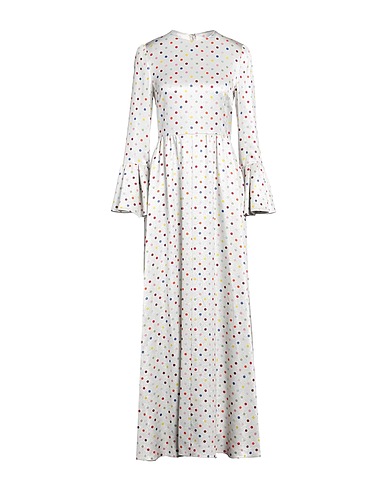 VALENTINO GARAVANI ロングワンピース・ドレス シルバー アセテート 56% / レーヨン 38% / 金属繊維 6%