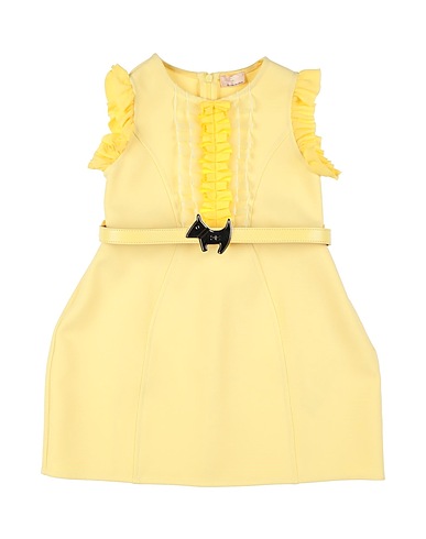 ELISABETTA FRANCHI Dress Yellow 93% Polyester, 7% Elastane