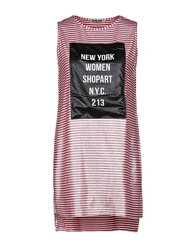 SHOPART Vestito corto Rosso 72% Viscosa, 23% Poliestere, 5% Elastan