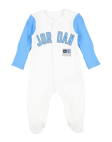 JORDAN Baby jumpsuit  JORDAN FOOTED COVERALL
 White 100% Cotton
