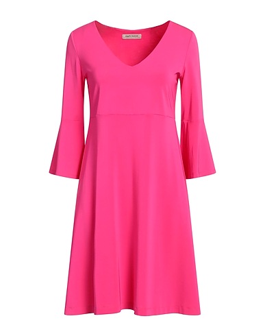 ANGELO MARANI Short dress Fuchsia 95% Viscose, 5% Elastane