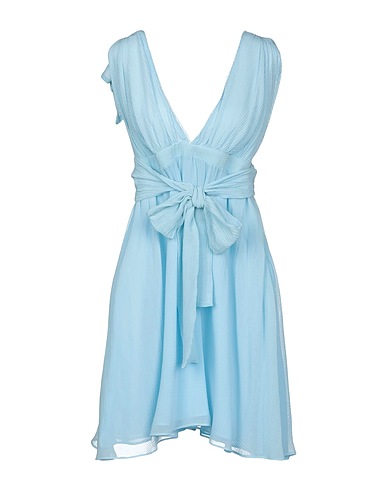 PINKO UNIQUENESS Short dress Sky blue 78% Cotton, 22% Silk