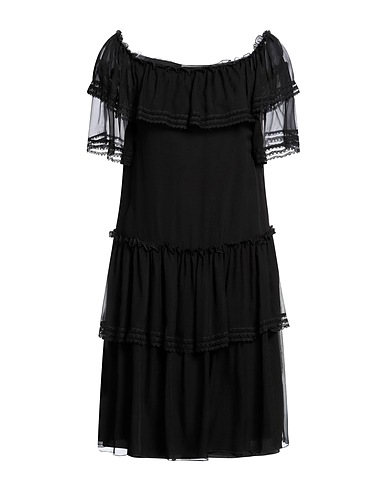 ALBERTA FERRETTI Pleated dress Black 100% Silk