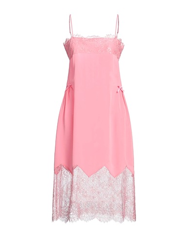 TWINSET Midi dress Pink 100% Silk, Polyamide