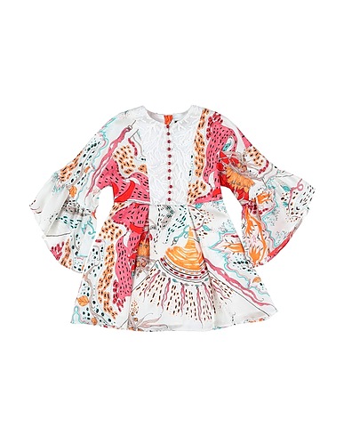 ROBERTO CAVALLI JUNIOR Dress White 100% Silk, Polyamide, Polyester