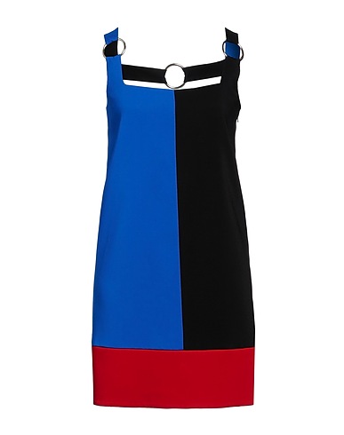 FAUSTO PUGLISI Kurzes Kleid Blau 94% Viskose, 6% Lyocell