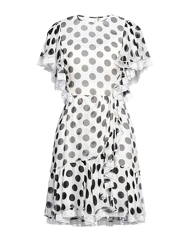 DOLCE&GABBANA Short dress White 90% Silk, 9% Cotton, 1% Elastane