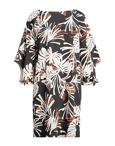 ALPHA STUDIO Midi dress Black 100% Cotton