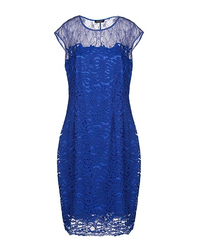 CRISTINAEFFE ひざ丈ワンピース ミッドナイトブルー コットン 65% / ナイロン 35%