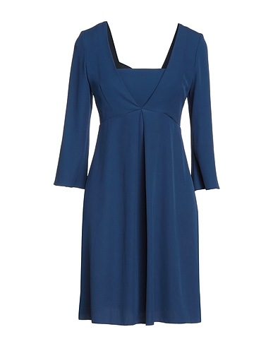 BIANCOGHIACCIO Short dress Blue 97% Polyester, 3% Elastane
