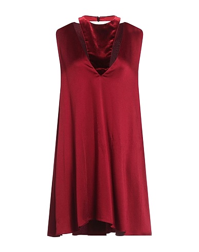 VALENTINO GARAVANI Short dress Burgundy 53% Viscose, 47% Acetate, Silk