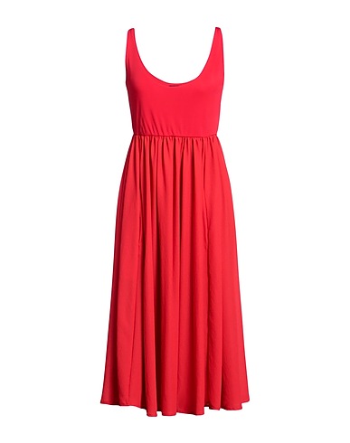 SEVENTY VENEZIA Vestito midi Rosso 94% Poliestere, 6% Elastan