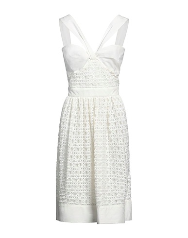 BOUTIQUE MOSCHINO Short dress White 95% Polyamide, 5% Other Fibres, Cotton