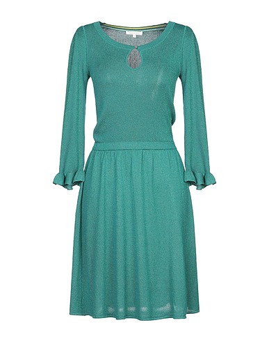 PATRIZIA PEPE Short dress Green 83% Viscose, 10% Polyamide, 7% Polyester