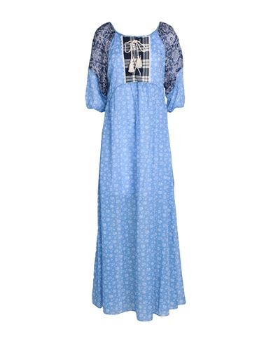 P_jean Long Dresses In Blue