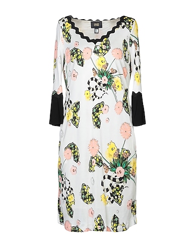 CAVALLI CLASS Short dress White 100% Viscose, Acetate
