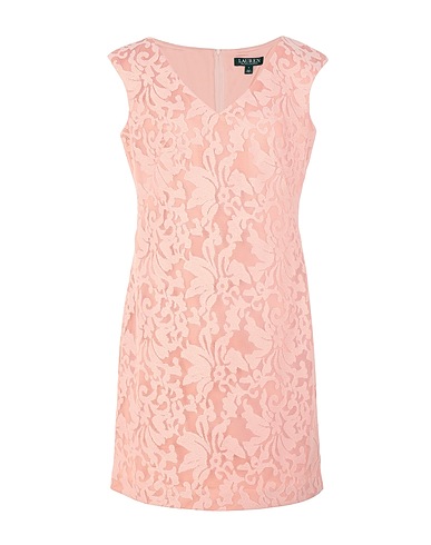 LAUREN RALPH LAUREN Short dress Embroidered Neoprene Day Dress	 Blush 100% Polyester