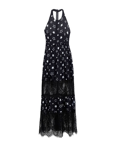 LIU •JO Long dress Black 75% Viscose, 25% Silk, Polyester