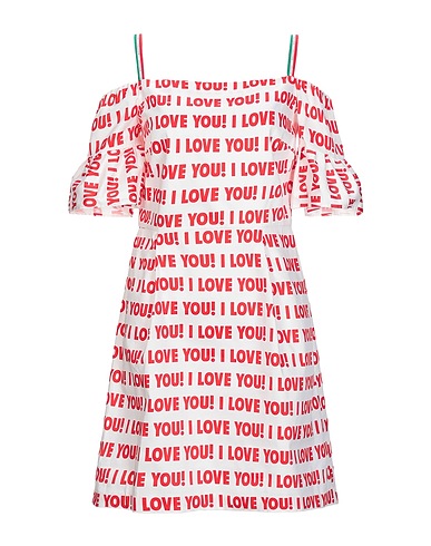 BLUGIRL Short dress White 97% Cotton, 3% Elastane, Polyester