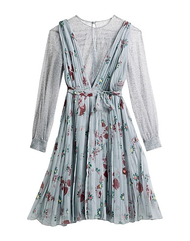 VALENTINO GARAVANI Midi dress Grey 100% Silk, Polyamide, Elastane