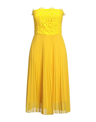 HANITA Midi dress Yellow 100% Polyester