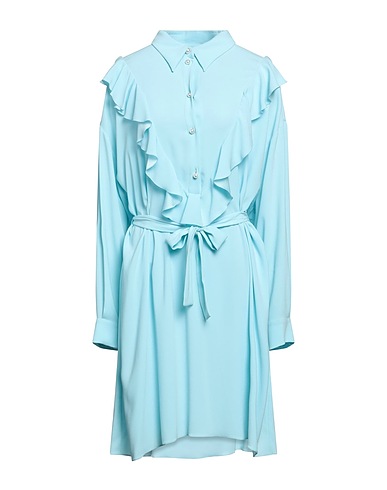 BOUTIQUE MOSCHINO Shirt dress Sky blue 100% Polyester