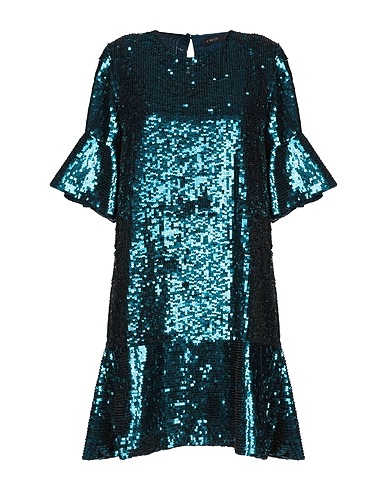 TWINSET Short dress Deep teal 100% Polyester