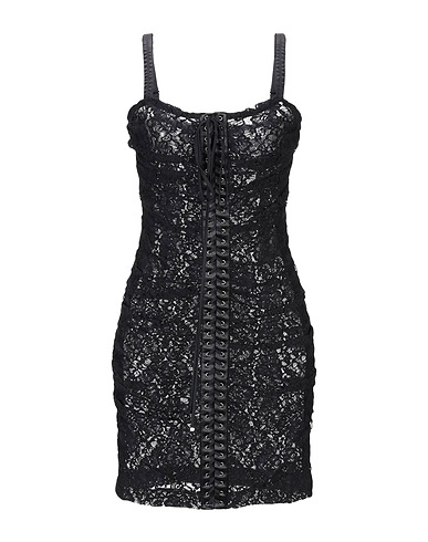 DOLCE&GABBANA Short dress Black 80% Polyamide, 20% Silk